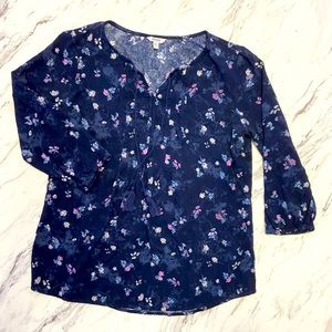 Blue floral Sonoma Blouse Size Small